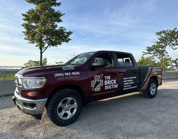 The Brick Doctor branded truck